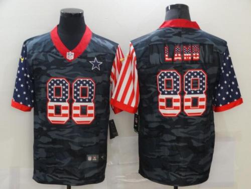 Dallas Cowboys 88 LAMB Black Camo USA Flag Limited Jersey