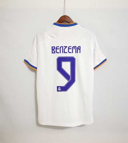 Fans Version 2021-2022 Real Madrid BENZEMA 9 Home Soccer Jersey