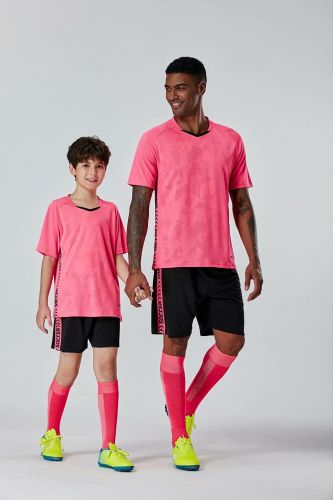 XBJKJW-8822 Pink Soccer Tracking Suit  Adult Uniform Soccer Jersey Shorts