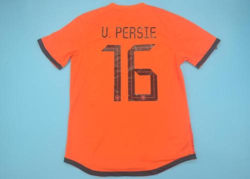 with Euro 2012 Patch Retro Jersey 2012 Netherlands 16 V.PERSIE Home Soccer Jersey