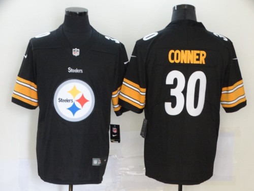 Pittsburgh Steelers 30 CONNER Black Team Big Logo Vapor Untouchable Limited Jersey