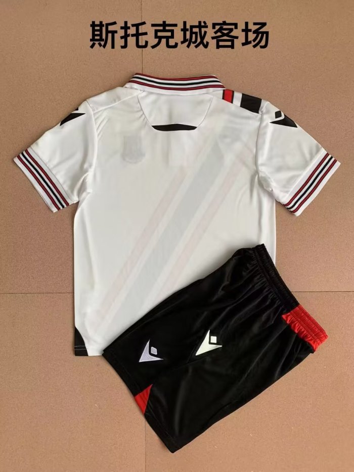 Adult Uniform 2022-2023 Stoke City Away White Soccer Jersey Shorts