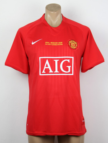 with Front Lettering Retro Jersey 2007-2008 Manchester United Home Soccer Jersey