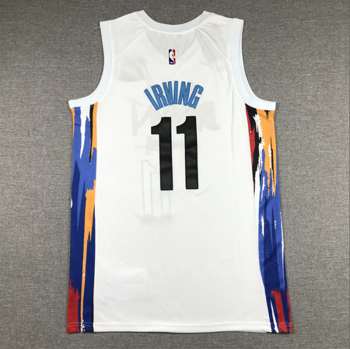2023 City Edition Brooklyn Nets IRVING 7 White Basketball Shirt NBA Jersey