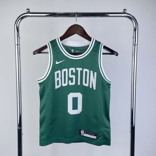 Youth Kids Basketball Shirt Boston Celtics 0 TATUM Green NBA Jersey