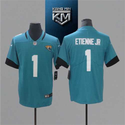 2021 Jaguars 1 ETIENNE JR Blue NFL Jersey S-XXL White Font