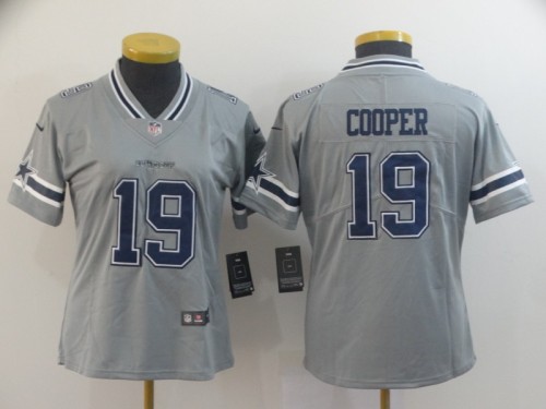 Women Dallas Cowboys #19 COOPER Grey NFL Jersey