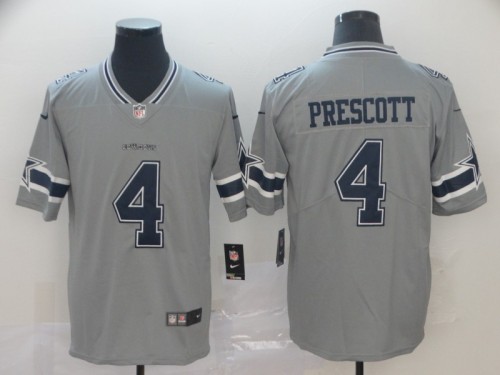 Dallas Cowboys 4 Dak Prescott Gray Inverted Legend Limited Jersey