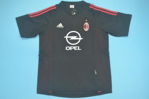 Retro Jersey 2002-2003 AC Milan Away Black Soccer Jersey