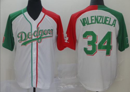 2019 Los Angeles Dodgers # 34 VALENZUELA Whith MLB Jersey