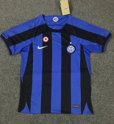 without Sponor Logo Fan Version 2022-23 Inter Milan Home Soccer Jersey Inter Football Shirt