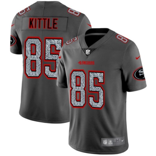 San Francisco 49ers 85 George Kittle Gray Camo Vapor Untouchable Limited Jersey