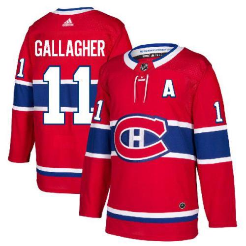 Men's Montreal Canadiens GALLAGHER 11 Fanatics Branded Red Home Breakaway Player Jersey