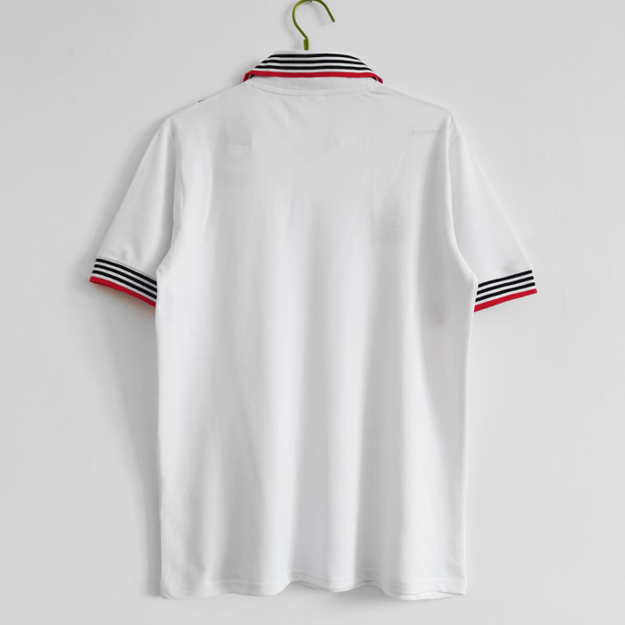 Retro Jersey 1975-1980 Manchester United Away White Soccer Jersey