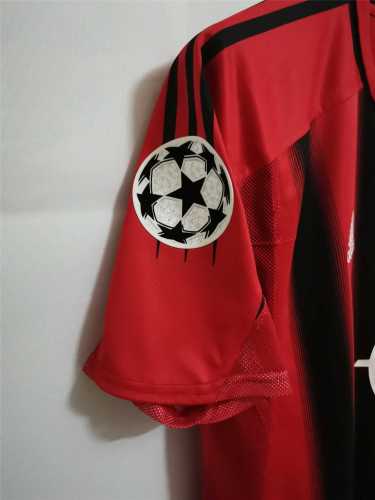 with UCL Patch+Scudetto Patch Retro Jersey 2004-2005 AC Milan Home Soccer Jersey