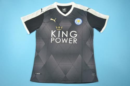 Retro Jersey Leicester City 2015-2016 Away Black Soccer Jersey