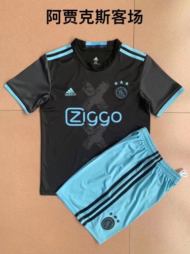 Retro Adult Uniform 2016-2017 Ajax Away Black Soccer Jersey Shorts
