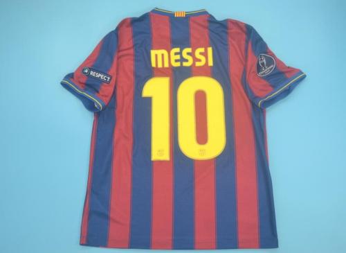 with UCL Front Patch Retro Jersey 2009-2010 Barcelona 10 MESSI Home Soccer Jersey