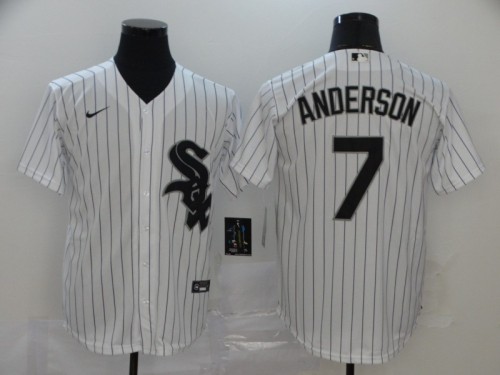 Chicago White Sox 7 ANDERSON White  2020 Cool Base Jersey
