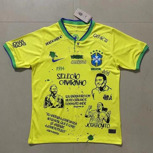 Graffiti Edition 2022-2023 Brazil Home Soccer Jersey