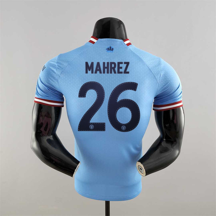 UCL font 2022-23 Player version Manchester City Home Football Shirt
