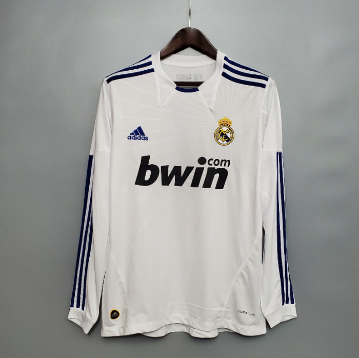 Retro Jersey 2010/2011 Real Madrid Long Sleeve Home White Soccer Jersey