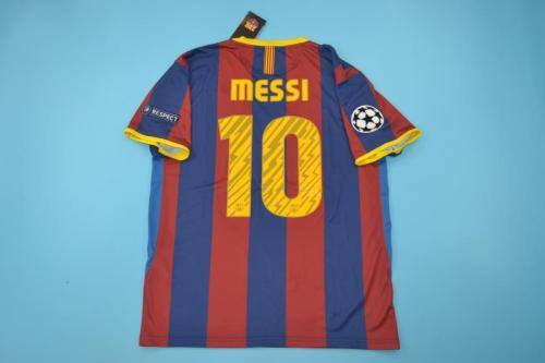 with Front Lettering Retro Jersey Barcelona 2011 MESSI 10 UCL Final Home Soccer Jersey with UCL Patch