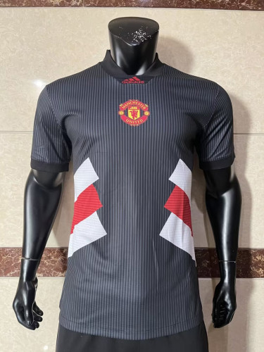 Player Version 2023-2024 Manchester United Black Stripes Soccer Jersey