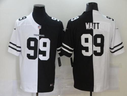 Texans 99 J.J. Watt Black And White Split Vapor Untouchable Limited Jersey