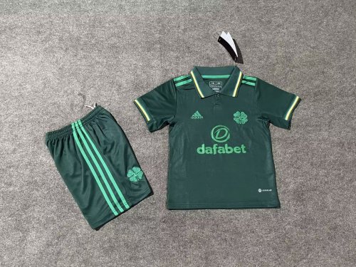 Youth Uniform Kids Kit 2023-2024 Celtic Green Soccer Jersey Shorts