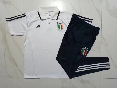 2023-2024 Italy White Soccer Polo and Pants