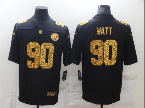 Pittsburgh Steelers 90 WATT Black Leopard Vapor Untouchable Limited Jersey