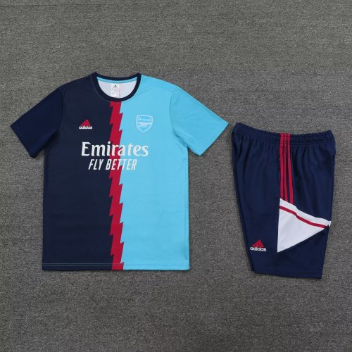 Adult Uniform 2023-2024 Arsenal Royal Blue/Light Blue Soccer Training Jersey Shorts