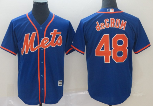 2019 New York Mets# 48 deGROM Blue MLB Jersey