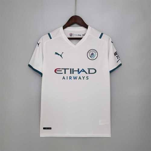 Fans Version 2021-2022 Manchester City Away White Soccer Jersey