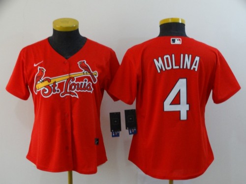 Women St. Louis Cardinals 4 MOLINA Red 2020 Cool Base Jersey