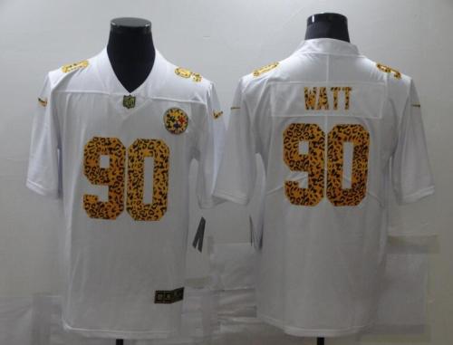 Pittsburgh Steelers 90 WATT White Leopard Vapor Untouchable Limited Jersey