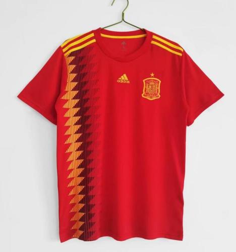 Retro Jersey 2018 World Cup Spain Home Soccer Jersey Camiseta de España Football Shirt