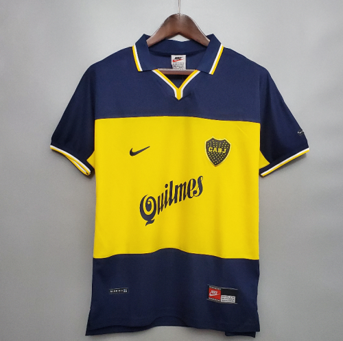 Retro Jersey 1999 Boca Juniors Home Soccer Jersey Vintage Football Shirt