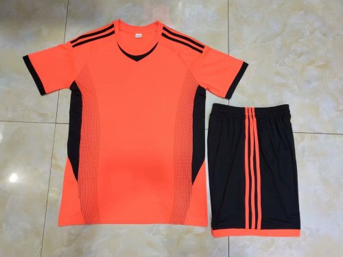 #812 Orange Soccer Training Uniforms Blank Jersey and Shorts