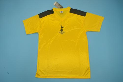 Retro Jersey Tottenham Hotspur 1982 Away Yellow Soccer Jersey Spurs Vintage Football Shirt