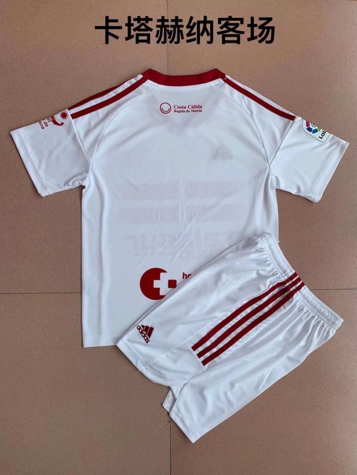 Adult Uniform 2022-2023 Cartagena Away White Soccer Jersey Shorts