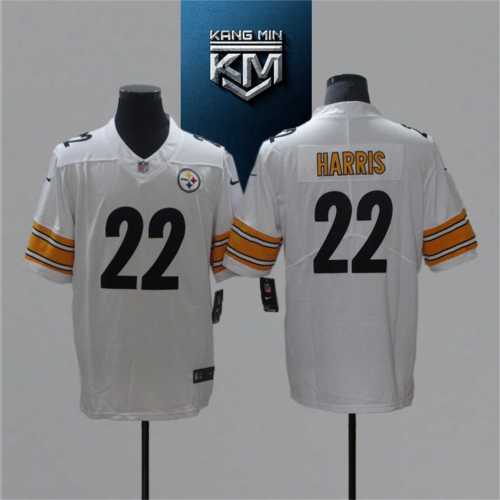 2021 Steelers 22 HARRIS White NFL Jersey S-XXL Black Font