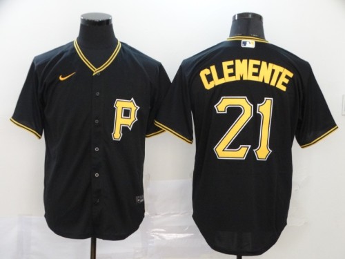 Pittsburgh Pirates 21 CLEMENTE Black 2020 Cool Base Jersey