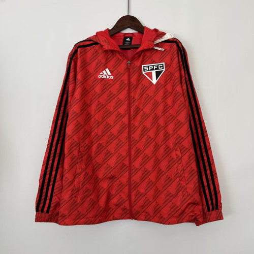 2023-2024 Sao Paulo Red Soccer Windbreaker Jacket