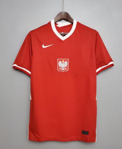 Fans Version 2020 Poland Away Red Soccer Jersey