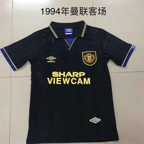 Retro Jersey 1994 Manchester United Away Black Soccer Jersey