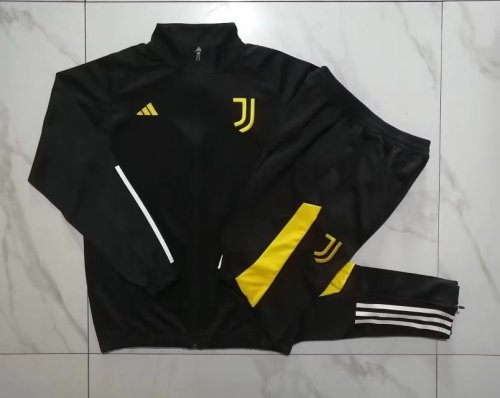 2023-2024 Juventus Black Soccer Jacket and Pants