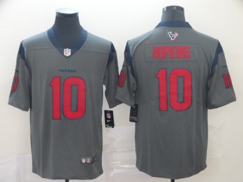 Houston Texans #10 HOPKINS Grey/Red NFL Jersey