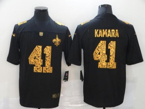 Saints 41 Alvin Kamara Black Leopard Vapor Untouchable Limited Jersey